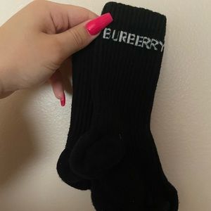 Logo Intarsia Technical Stretch Cotton Socks